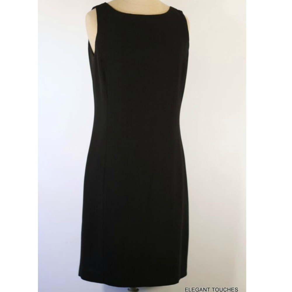 Peter NYGARD Petites Sleeveless BLACK Sheath Dress 4P Career Work Knee Length